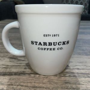 Vintage Starbucks Coffee Company White Barista Coffee Mug 2001 White Cup